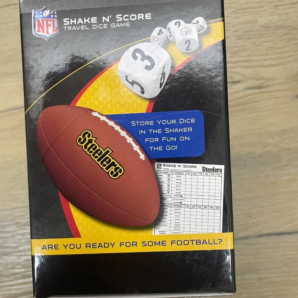 NFL Pittsburgh Steelers Shake N Score Travel Dice Game NEW! - Picture 3 of 4
